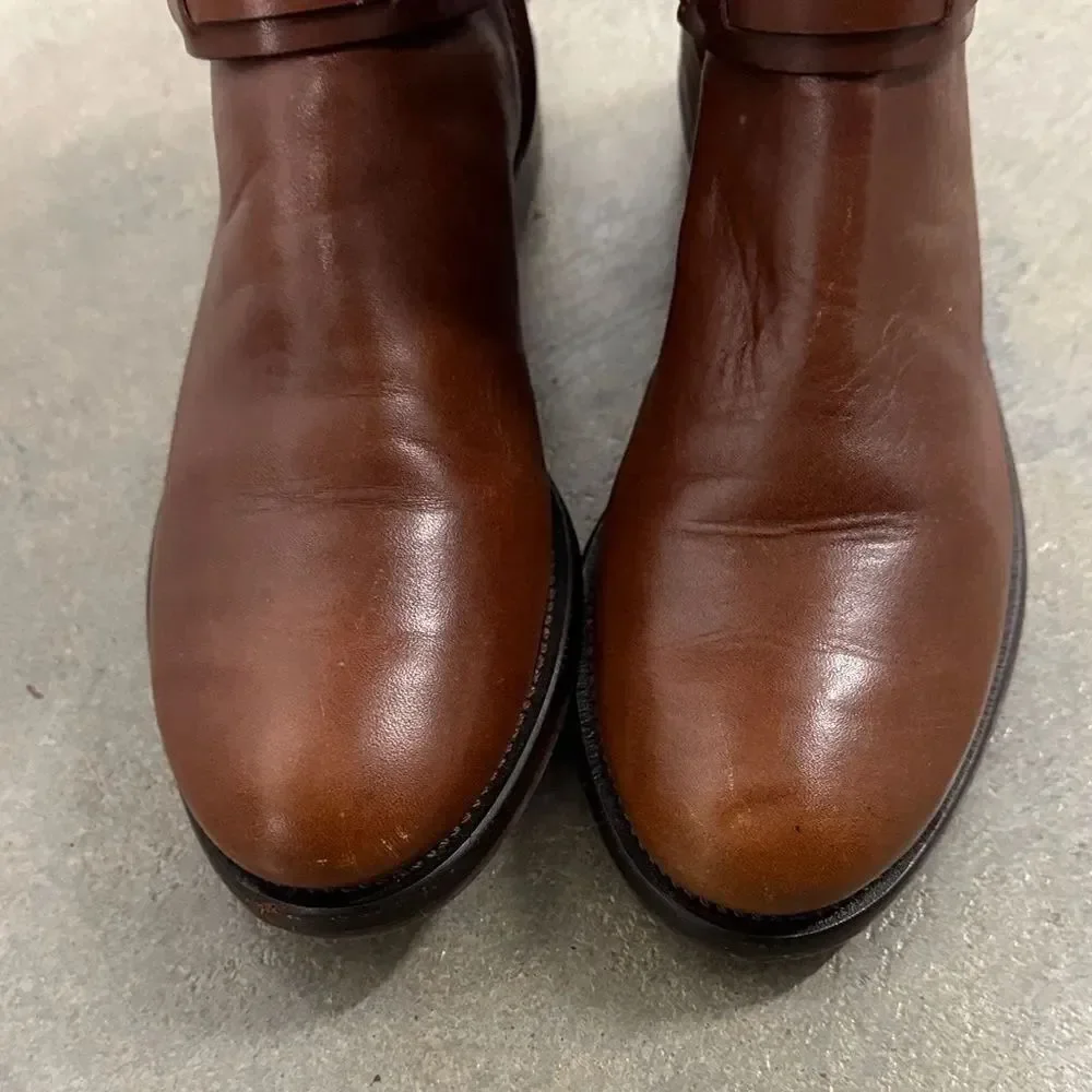 Tory Burch Chestnut Leather Tall Boots